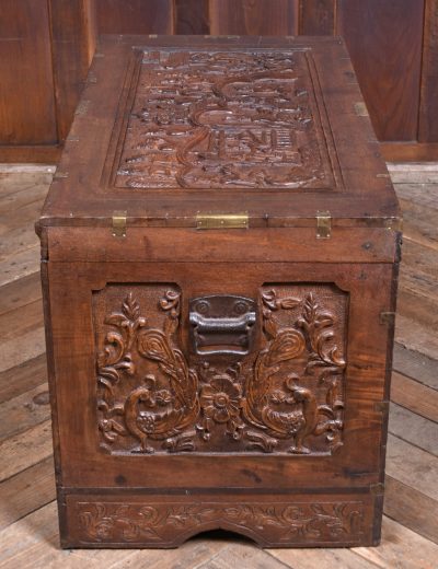 19th-century Indian Teak Storage Chest SAI3894 - Image 18