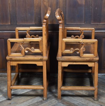 Pair of Chinese Hardwood Arm-chairs SAI3806 - Image 10