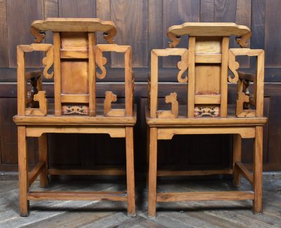 Pair of Chinese Hardwood Arm-chairs SAI3806 - Image 12