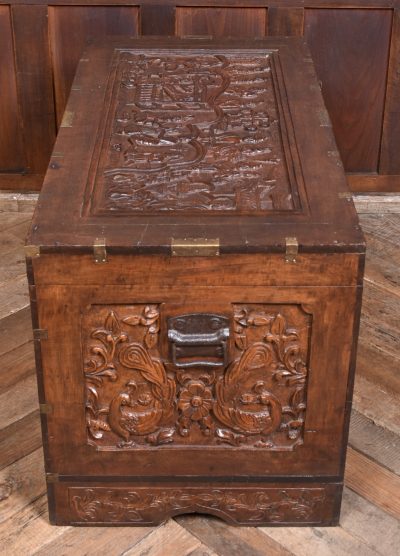 19th-century Indian Teak Storage Chest SAI3894 - Image 21