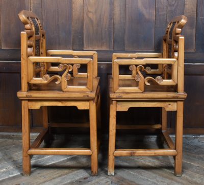 Pair of Chinese Hardwood Arm-chairs SAI3806 - Image 13