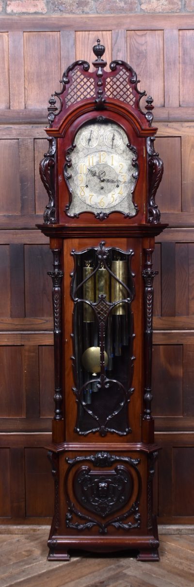 9ft Mahogany Long Case/ Grandfather Clock SAI1685 - Image 2