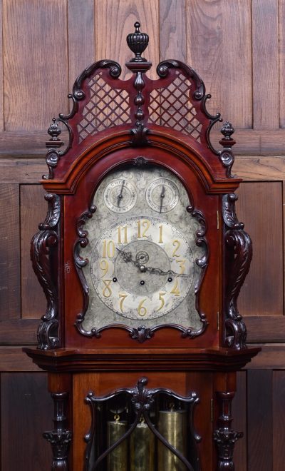 9ft Mahogany Long Case/ Grandfather Clock SAI1685 - Image 3