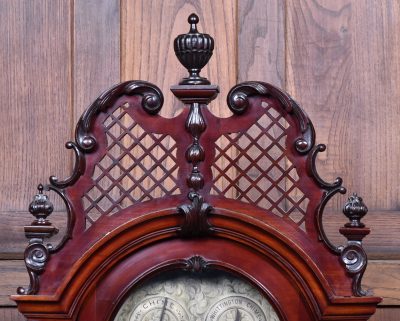9ft Mahogany Long Case/ Grandfather Clock SAI1685 - Image 4