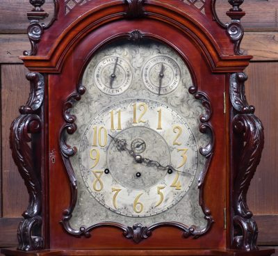 9ft Mahogany Long Case/ Grandfather Clock SAI1685 - Image 5