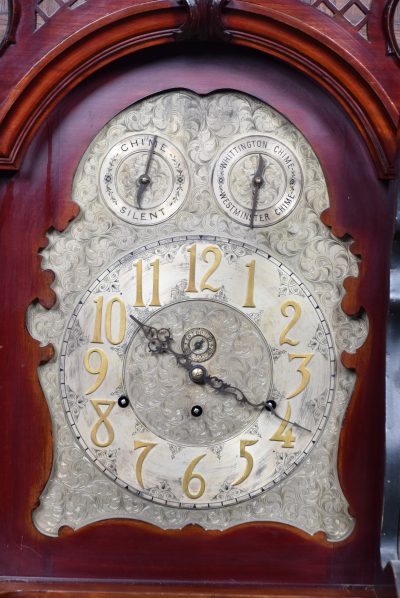 9ft Mahogany Long Case/ Grandfather Clock SAI1685 - Image 7
