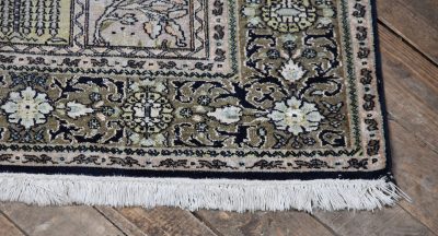 Vintage Hand-knotted Silk Rug SAI3808 - Image 7