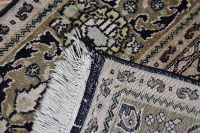 Vintage Hand-knotted Silk Rug SAI3808 - Image 12