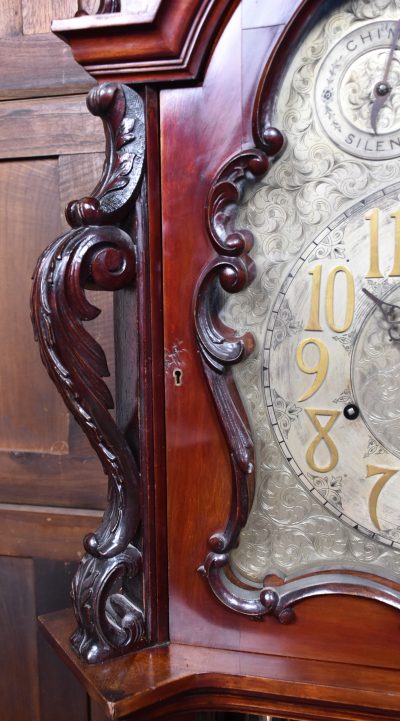 9ft Mahogany Long Case/ Grandfather Clock SAI1685 - Image 13