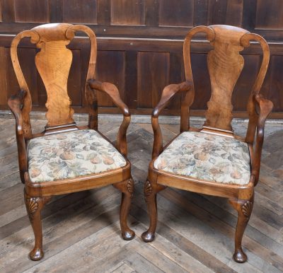 Pair Of Victorian Walnut Arm-chairs SAI3809 - Image 2