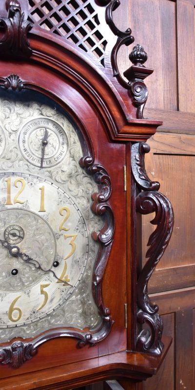 9ft Mahogany Long Case/ Grandfather Clock SAI1685 - Image 14