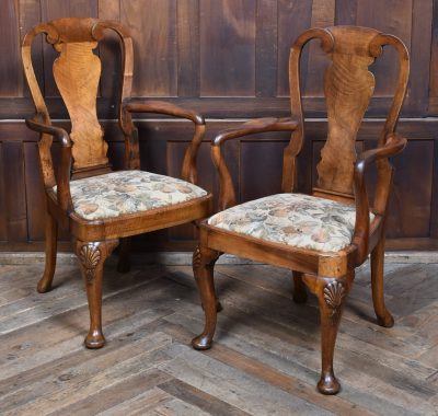 Pair Of Victorian Walnut Arm-chairs SAI3809 - Image 3