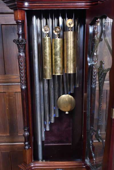 9ft Mahogany Long Case/ Grandfather Clock SAI1685 - Image 18