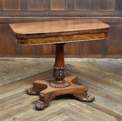 Victorian Rosewood Fold-over Games Table SAI3898 - Image 2