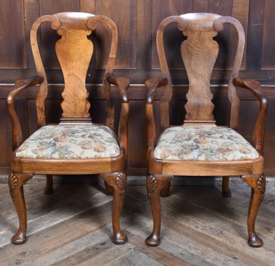 Pair Of Victorian Walnut Arm-chairs SAI3809 - Image 7