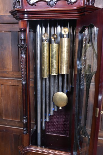 9ft Mahogany Long Case/ Grandfather Clock SAI1685 - Image 19