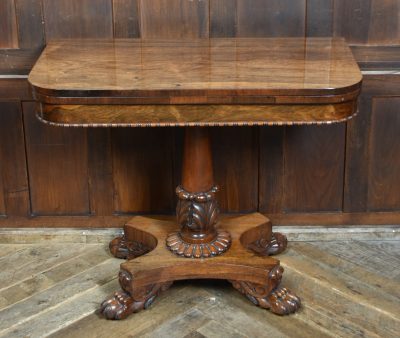 Victorian Rosewood Fold-over Games Table SAI3898 - Image 4
