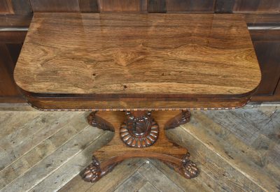Victorian Rosewood Fold-over Games Table SAI3898 - Image 5