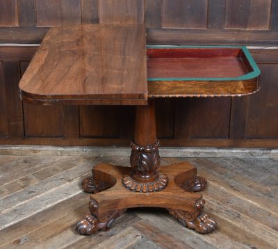 Victorian Rosewood Fold-over Games Table SAI3898 - Image 8