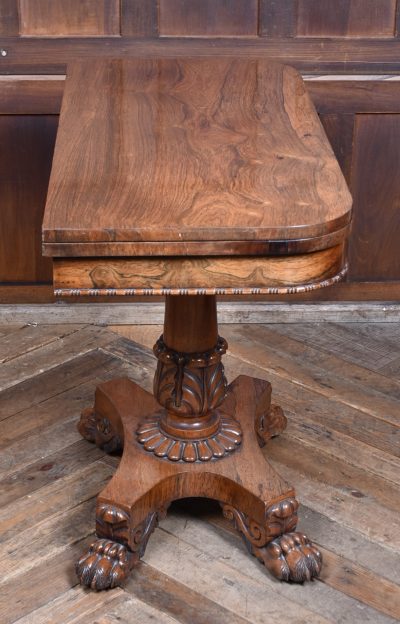 Victorian Rosewood Fold-over Games Table SAI3898 - Image 12