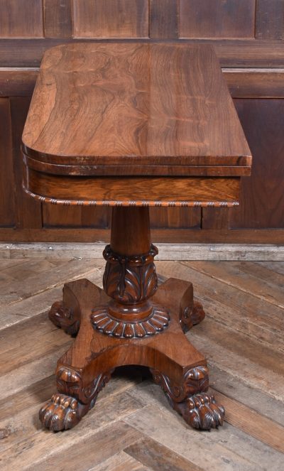 Victorian Rosewood Fold-over Games Table SAI3898 - Image 14