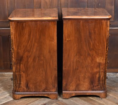 Pair Of Victorian Burr Walnut Bedside Drawers SAI3899 - Image 9