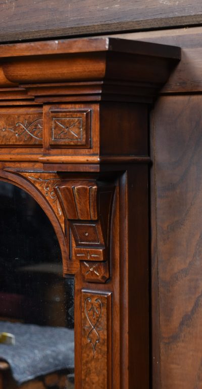 Edwardian Walnut Over Mantle Mirror SAI3766 - Image 6