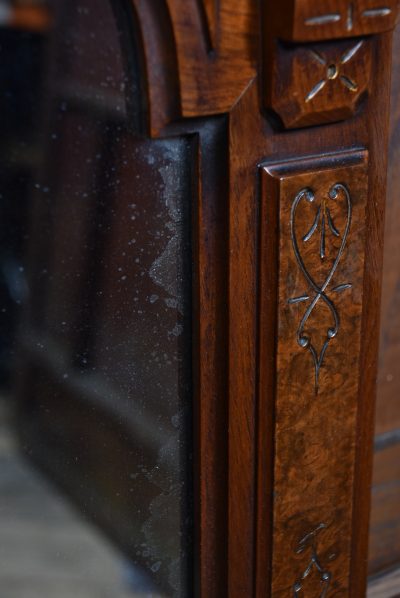 Edwardian Walnut Over Mantle Mirror SAI3766 - Image 9
