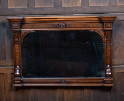 Edwardian Walnut Over Mantle Mirror SAI3766 - Image 11