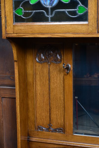 Art Nouveau Oak Hall Stand SAI3785 - Image 8