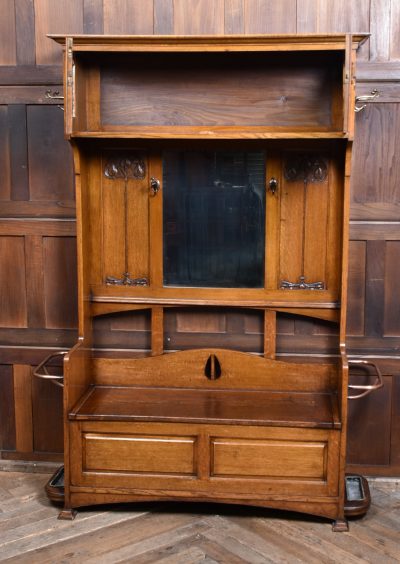 Art Nouveau Oak Hall Stand SAI3785 - Image 10