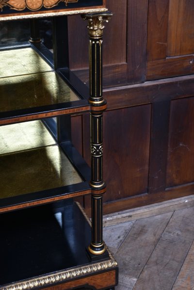 Victorian Ebonized Amboyna Breakfront Credenza SAI3786 - Image 9