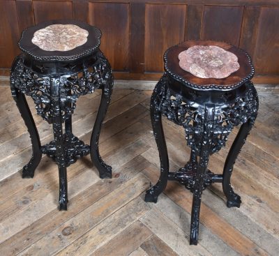 Pair Of Chinese Plant Stands SAI3815 - Image 4
