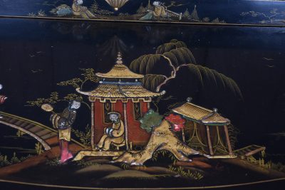 Edwardian Chinoiserie Lacquered Display Cabinet SAI3771 - Image 11