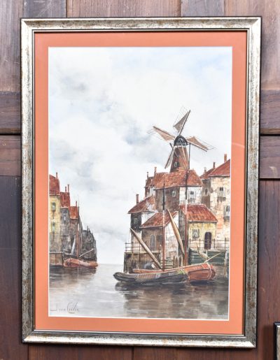 Pair Of Victorian Jan Van Couver Water Colours SAI3817 - Image 2