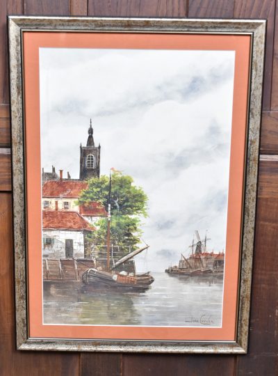 Pair Of Victorian Jan Van Couver Water Colours SAI3817 - Image 3