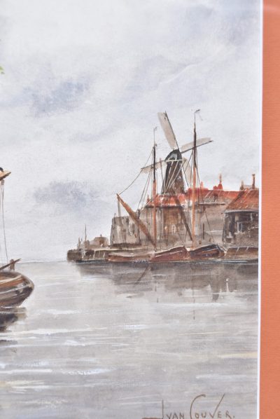 Pair Of Victorian Jan Van Couver Water Colours SAI3817 - Image 11