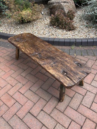 19th Century Oak Pig Bench - Image 8