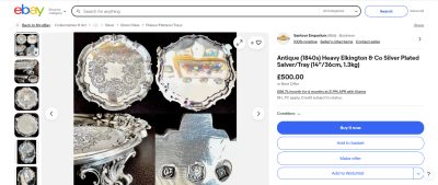 HUGE Salver Tray dated 1854 KOYLI Second West Yorkshire Light Infantry full marks for Elkington & Co silver plated - Image 11