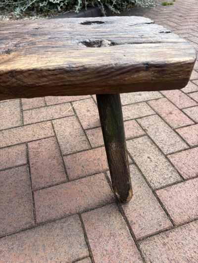 19th Century Oak Pig Bench - Image 7