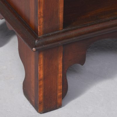 Neat-Sized Inlaid Mahogany Sheraton-Style Edwardian Open Bookcase - Image 5