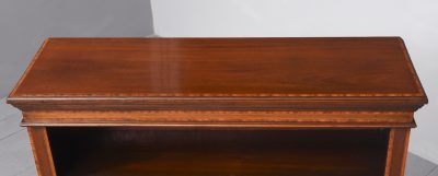 Neat-Sized Inlaid Mahogany Sheraton-Style Edwardian Open Bookcase - Image 7