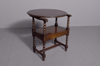 Jacobean style folding-top oak single seat monk’s bench - Image 6