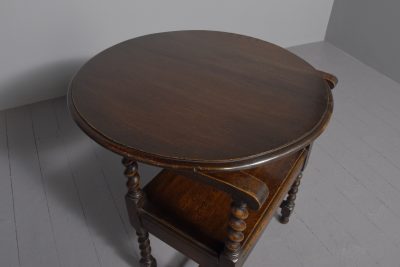 Jacobean style folding-top oak single seat monk’s bench - Image 7