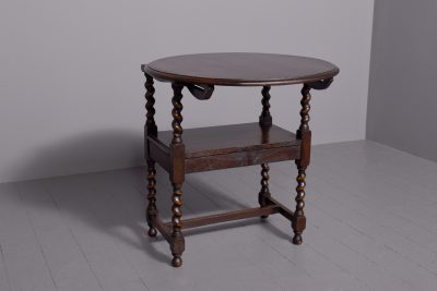 Jacobean style folding-top oak single seat monk’s bench - Image 8