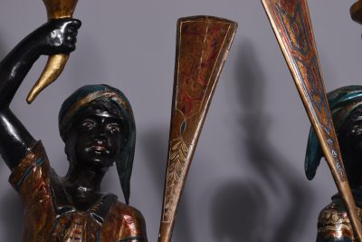 Pair of Venetian Polychrome Figures of Gondoliers - Image 3