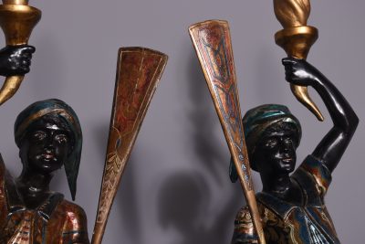 Pair of Venetian Polychrome Figures of Gondoliers - Image 10