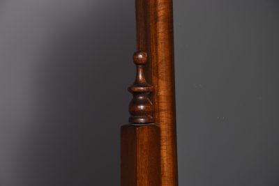 Neat- sized Queen Anne-style mahogany cheval mirror. - Image 3