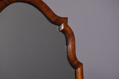 Neat- sized Queen Anne-style mahogany cheval mirror. - Image 4