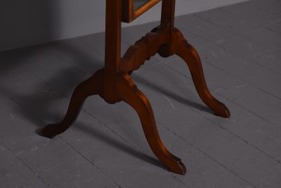 Neat- sized Queen Anne-style mahogany cheval mirror. - Image 7